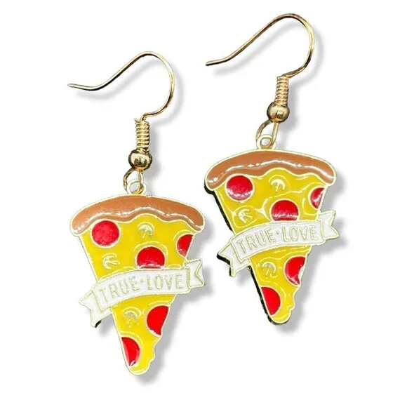 Pizza Lovers Earrings | Handmade - Picture 4 of 6